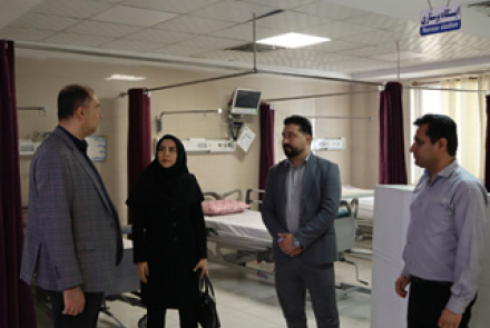 بازدید مدیر دفتر ریاست به همراه مدیر پرستاری دانشگاه علوم پزشکی اصفهان از بیمارستان فاطمیه بادرود